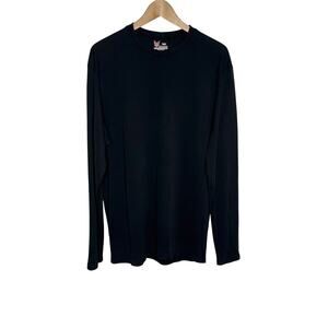 Drifire Long Sleeve Pullover Tee Shirt Mens XL Black Crew Neck